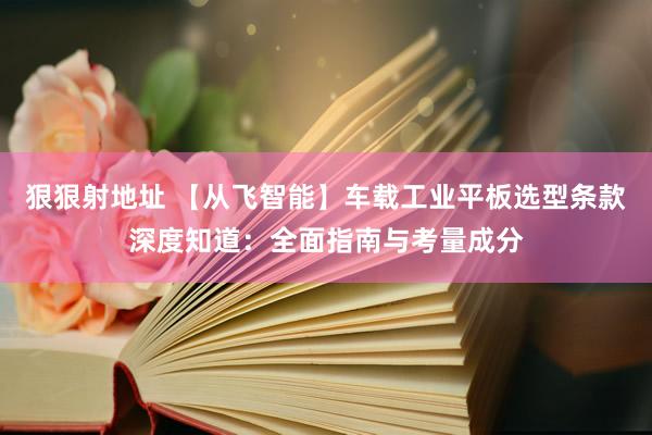 狠狠射地址 【从飞智能】车载工业平板选型条款深度知道：全面指南与考量成分