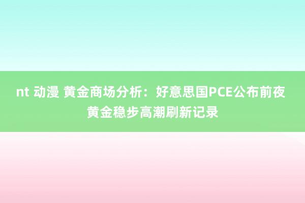 nt 动漫 黄金商场分析：好意思国PCE公布前夜 黄金稳步高潮刷新记录