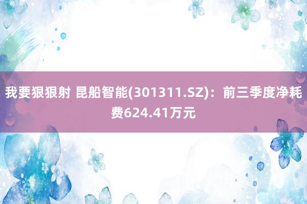 我要狠狠射 昆船智能(301311.SZ)：前三季度净耗费624.41万元