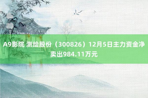 A9影院 测绘股份（300826）12月5日主力资金净卖出984.11万元