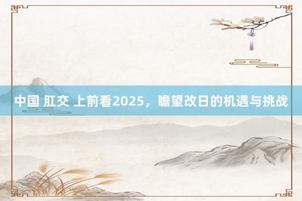 中国 肛交 上前看2025，瞻望改日的机遇与挑战