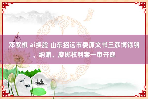 邓紫棋 ai换脸 山东招远市委原文书王彦博铩羽、纳贿、糜掷权利案一审开庭
