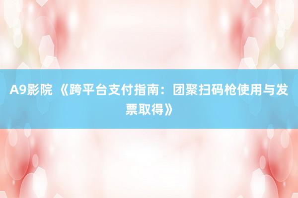 A9影院 《跨平台支付指南：团聚扫码枪使用与发票取得》