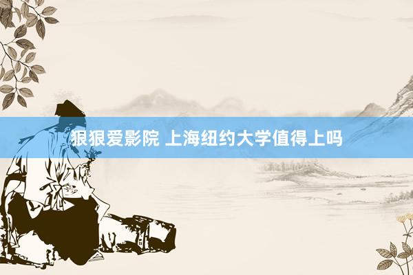 狠狠爱影院 上海纽约大学值得上吗