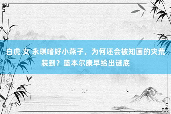 白虎 女 永琪嗜好小燕子，为何还会被知画的灾荒装到？蓝本尔康早给出谜底