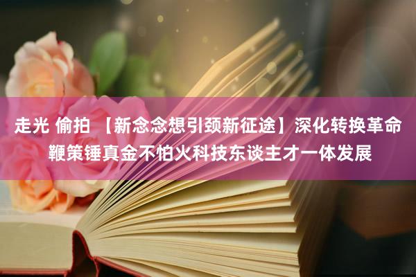 走光 偷拍 【新念念想引颈新征途】深化转换革命 鞭策锤真金不怕火科技东谈主才一体发展