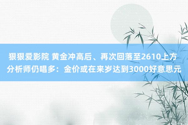 狠狠爱影院 黄金冲高后、再次回落至2610上方 分析师仍唱多：金价或在来岁达到3000好意思元