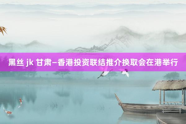 黑丝 jk 甘肃—香港投资联结推介换取会在港举行