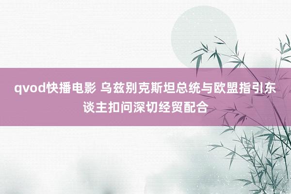 qvod快播电影 乌兹别克斯坦总统与欧盟指引东谈主扣问深切经贸配合