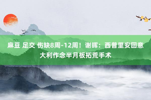 麻豆 足交 伤缺8周-12周！谢晖：西普里安回意大利作念半月板拓荒手术