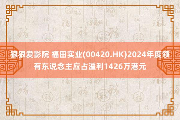 狠狠爱影院 福田实业(00420.HK)2024年度领有东说念主应占溢利1426万港元