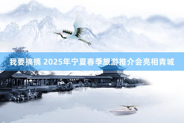 我要搞搞 2025年宁夏春季旅游推介会亮相青城
