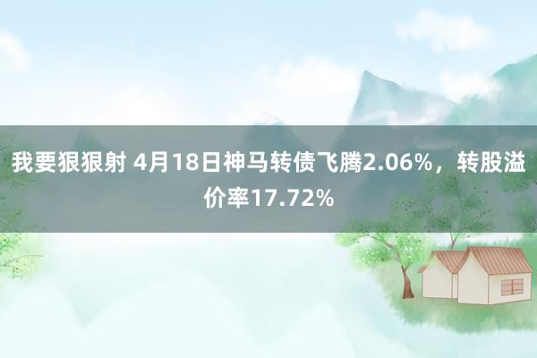 我要狠狠射 4月18日神马转债飞腾2.06%，转股溢价率17.72%