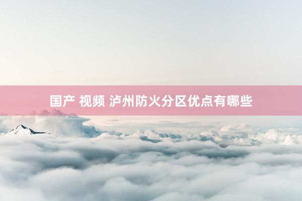 国产 视频 泸州防火分区优点有哪些