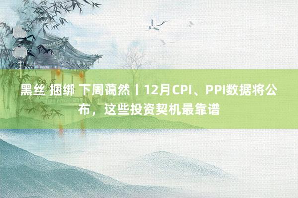 黑丝 捆绑 下周蔼然丨12月CPI、PPI数据将公布，这些投资契机最靠谱